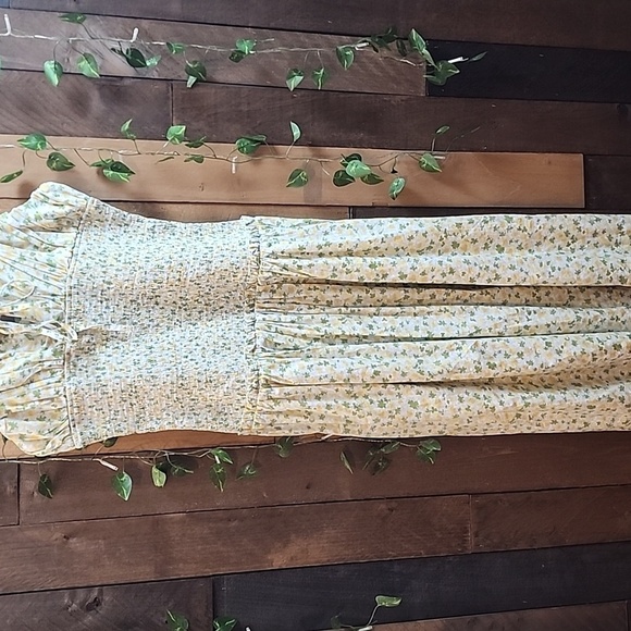 Free People Lavender Daze Dress Size L Green Combo. - Picture 4 of 9